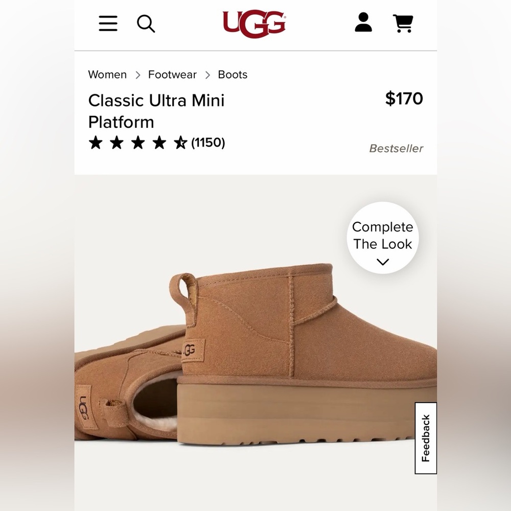UGG Ultra Mini Platform Booties - Brown
